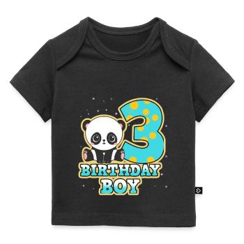 Geburtstag 3 - Baby Premium Organic T-Shirt - Schwarz - Vorne
