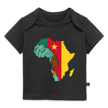 Cameroun Cameroun Drapeau Afrique Patrimoine ethnique - T-shirt Premium bébé bio - noir - Devant