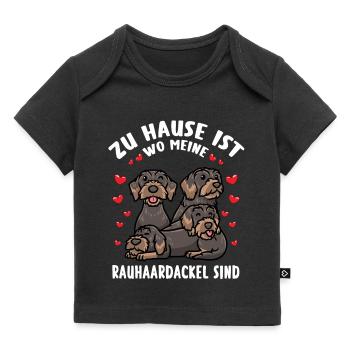 Rauhaardackel Dackel Hund - Baby Premium Organic T-Shirt - Schwarz - Vorne
