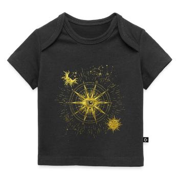 All Seeing Eye Spiritual Symbol Moon Sun - Baby Premium Organic T-shirt - black - Front