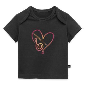 Flûte I Instrument de musique Orchestre Motif pour - T-shirt Premium bébé bio - noir - Devant