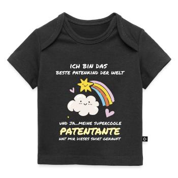 LustigesGeschenk für Patenkind Patentante Taufpate - Baby Premium Organic T-Shirt - Schwarz - Vorne