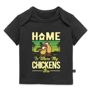 Poulets Accueil Poulet Poulet Poulet - T-shirt Premium bébé bio - noir - Devant
