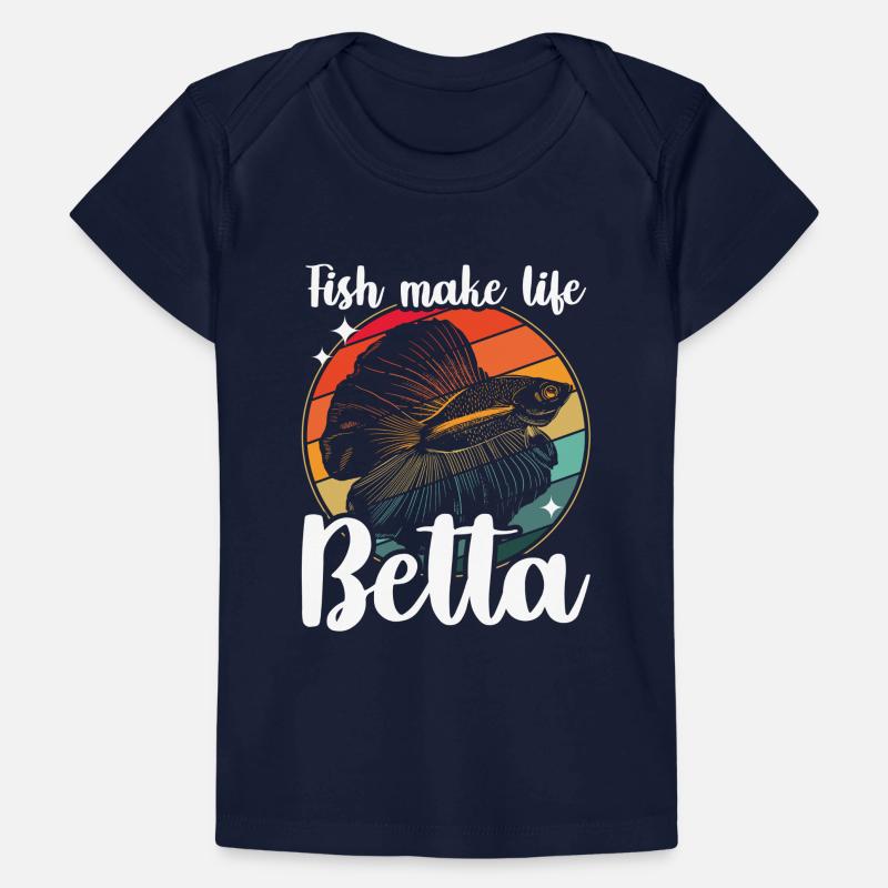 Fish Make Life Betta Siamese Fighting Fish T-shirt Premium bébé bio
