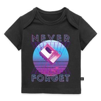 Never Forget Retro 80s 90s Nostalgia - Baby Premium Organic T-shirt - black - Front
