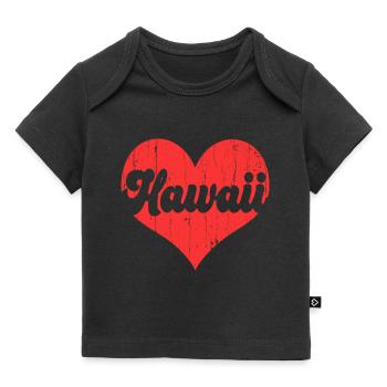 Citoyen américain Drapeau de l’État américain Cœur Amour Hawaii - T-shirt Premium bébé bio - noir - Devant