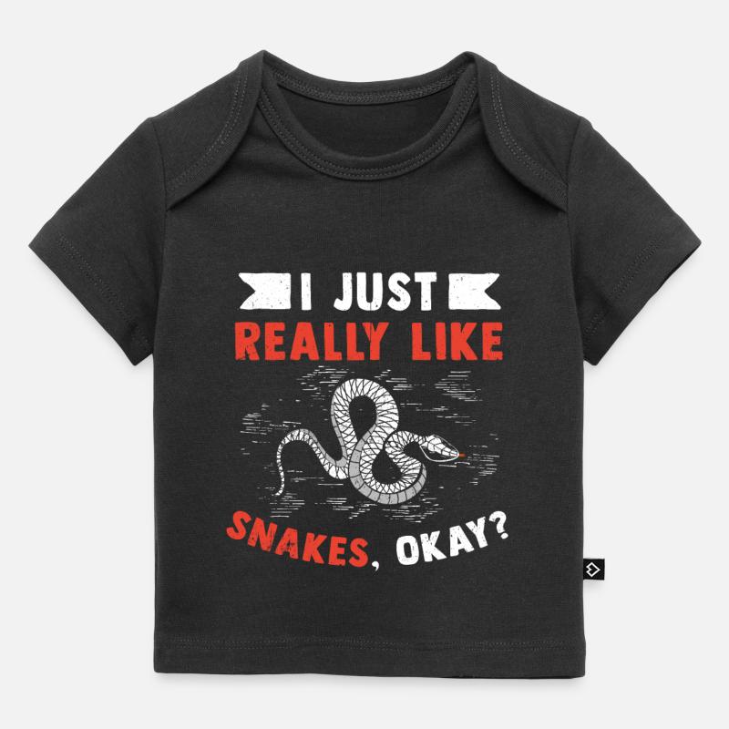 Snake Gift Animal Reptile Cobra Python Boa - Baby Premium Organic T-shirt - black