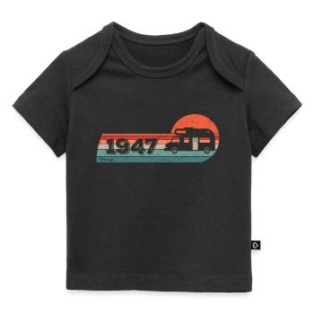 Motorhome driver Camping born 1947 birthday - Baby Premium Organic T-shirt - black - Front