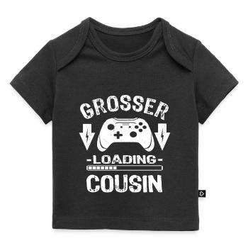 Großer Cousin Loading Geschenke Gamer Controller - Baby Premium Organic T-Shirt - Schwarz - Vorne
