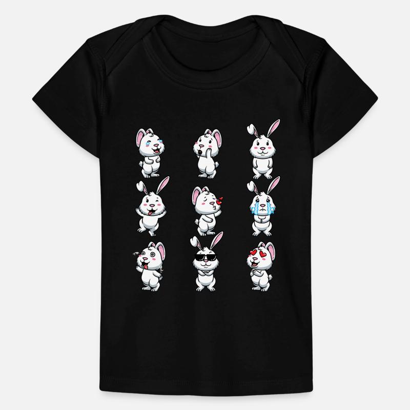 White Rabbit Emoticons Rabbit Baby Premium Organic T-shirt