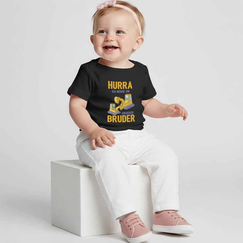 Werdender Bruder Geschenk Ich werde Bruder Bagger Baby Premium Organic T-Shirt