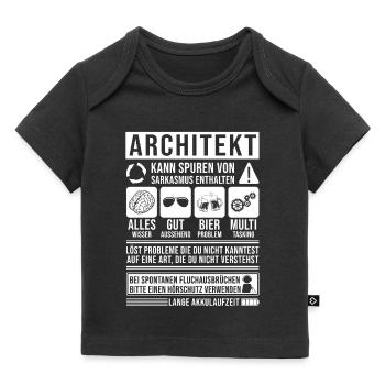 Architekt Spruch lustig - Baby Premium Organic T-Shirt - Schwarz - Vorne