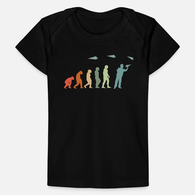Papier-Flugzeug Piloten Mathe-Lehrer Evolution Baby Premium Organic T-Shirt