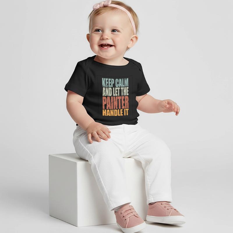 Keep Calm Painter Saying Painter Gift Baby Premium Organic T-shirt