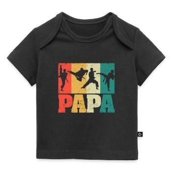 Papa Karate Dad Funny Dad Martial Arts Lover - Baby Premium Organic T-shirt - black - Front