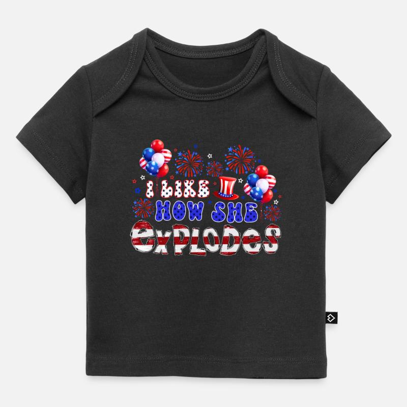 J’aime comment elle explose le 4 juillet - T-shirt Premium bébé bio - noir