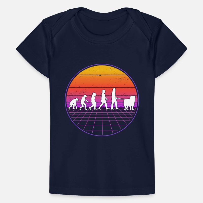 Leonberger Evolution Vaporwave Baby Premium Organic T-Shirt