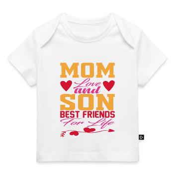Mom and Son Best Friends - Baby Premium Organic T-shirt - dark navy - Front