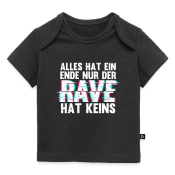 Techno Musik Rave - Baby Premium Organic T-Shirt - Schwarz - Vorne