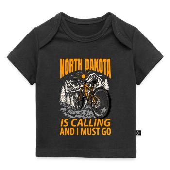 Cadeau d’aventurier du Dakota du Nord - T-shirt Premium bébé bio - noir - Devant
