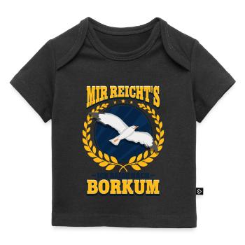 Borkum - Baby Premium Organic T-Shirt - Schwarz - Vorne