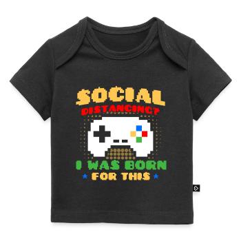 Jeu de hasard Retro Gamer Jeux vidéo Cadeau - T-shirt Premium bébé bio - noir - Devant