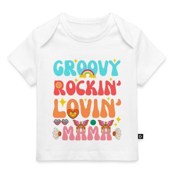 Groovy Rocking Loving Mama 70s - T-shirt Premium bébé bio - marine foncé - Devant