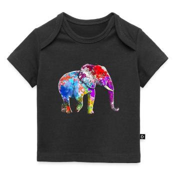 Elefant - Baby Premium Organic T-Shirt - Schwarz - Vorne