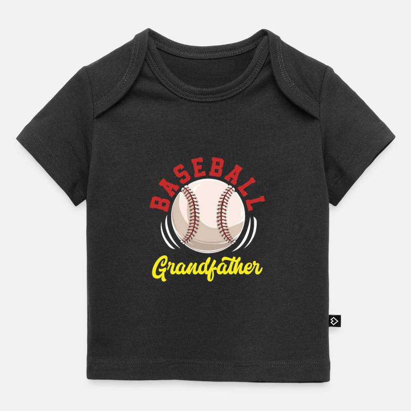 Grand-père du baseball - T-shirt Premium bébé bio - noir