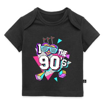 90-talet jag älskar 90-talet - T-shirt Premium baby ekologisk - svart - Fram