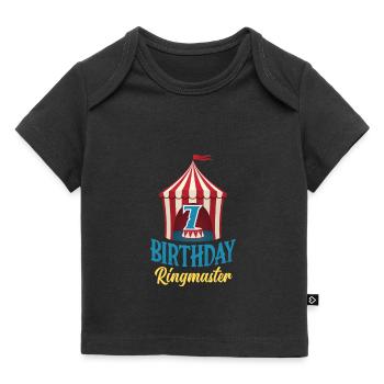 7th Birthday Circus Director Circus Lover - Baby Premium Organic T-shirt - black - Front