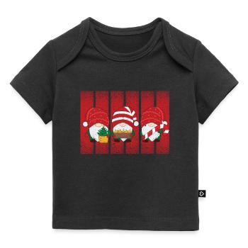 Christmas Gnome Funny Gnome Holiday Hanging - Baby Premium Organic T-shirt - black - Front