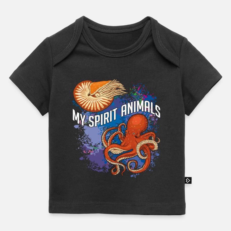 Nautilus et poulpe sont mes animaux préférés - T-shirt Premium bébé bio - noir