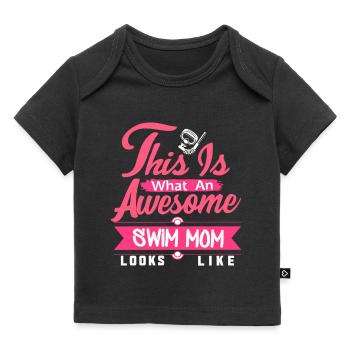 Swimming Ladies - Baby Premium Organic T-shirt - black - Front