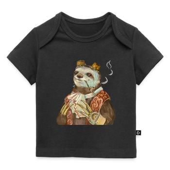 Steampunk Paresseux - T-shirt Premium bébé bio - noir - Devant