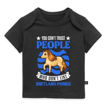 Shetland Pony Geschenk Shetty - Baby Premium Organic T-Shirt - Schwarz - Vorne