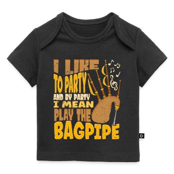 Jouer de la cornemuse écossaise - T-shirt Premium bébé bio - noir - Devant
