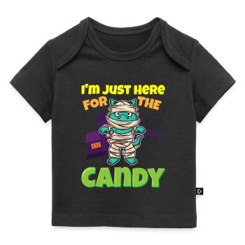 I'm Just Here For The Candy Scary Halloween Beast - Baby Premium Organic T-Shirt - Schwarz - Vorne