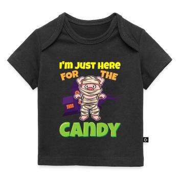 I'm Just Here For The Candy Scary Halloween Beast - Baby Premium Organic T-Shirt - Schwarz - Vorne