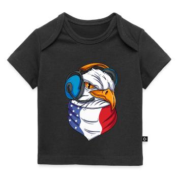 US Adlerkopf - Baby Premium Organic T-Shirt - Schwarz - Vorne