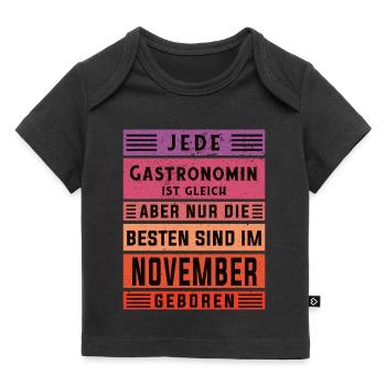 Restaurant Wirt Geburtstag November geboren - Baby Premium Organic T-Shirt - Schwarz - Vorne