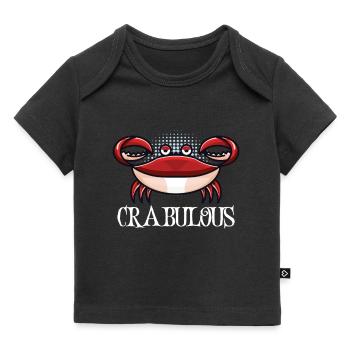 Krabbenkrabbenkrabbenflüsterer Krabbenjagdfischer - Baby Premium Organic T-Shirt - Schwarz - Vorne