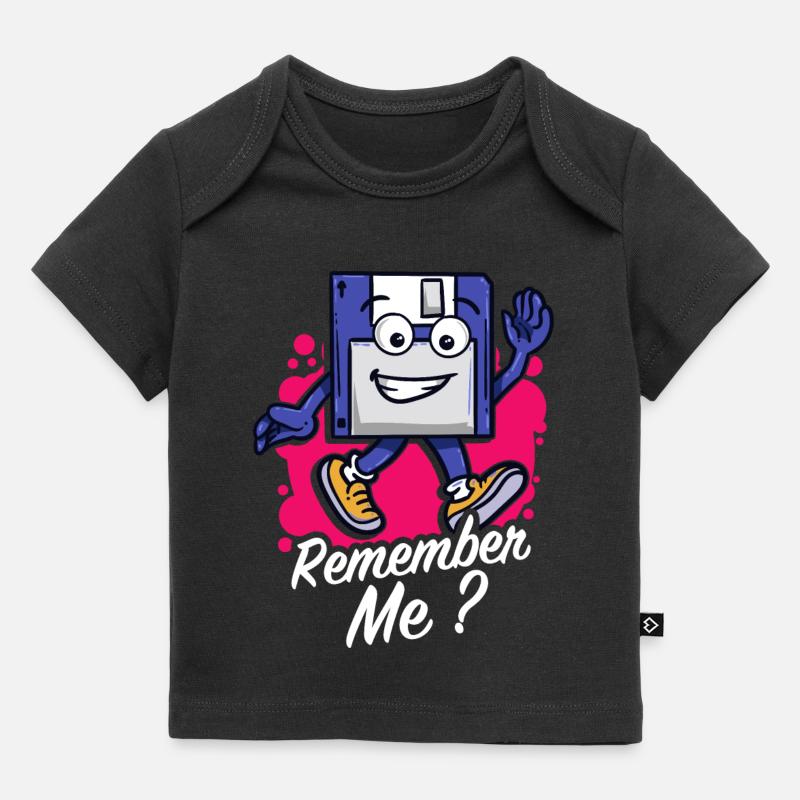 Programmeur Retro-diskette Disquette - T-shirt Premium bébé bio - noir