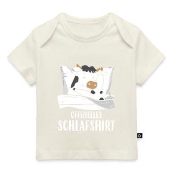 Offizielles Schlafshirt Kuh Schlafanzug Nachthemd - Baby Premium Organic T-Shirt - Dunkelnavy - Vorne