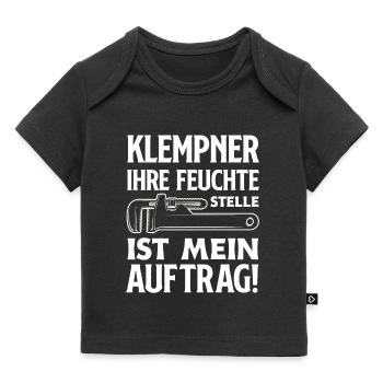 Klempner Versauter Spruch Handwerk - Baby Premium Organic T-Shirt - Schwarz - Vorne