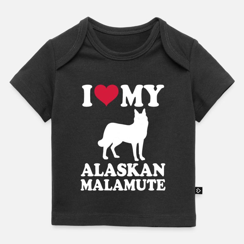 Alaska Malamute Chiens Cadeaux - T-shirt Premium bébé bio - noir