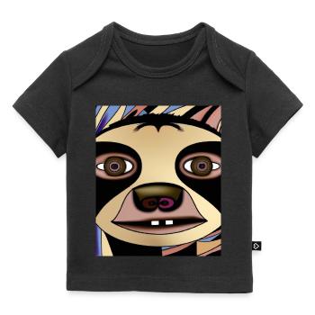Portrait paresseux Drôle de cubisme - T-shirt Premium bébé bio - noir - Devant