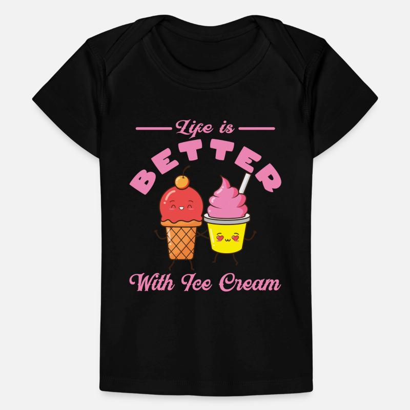 Eiscreme logo Sommer Softeis Geschenkidee Baby Premium Organic T-Shirt