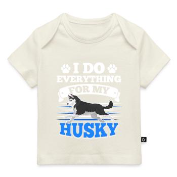 Propriétaires de chiens Husky Huskies - T-shirt Premium bébé bio - marine foncé - Devant