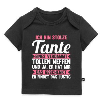 Patinntante Patin Tante - Baby Premium Organic T-Shirt - Schwarz - Vorne